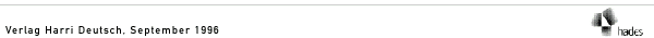 Verlag Harri Deutsch, September 1996